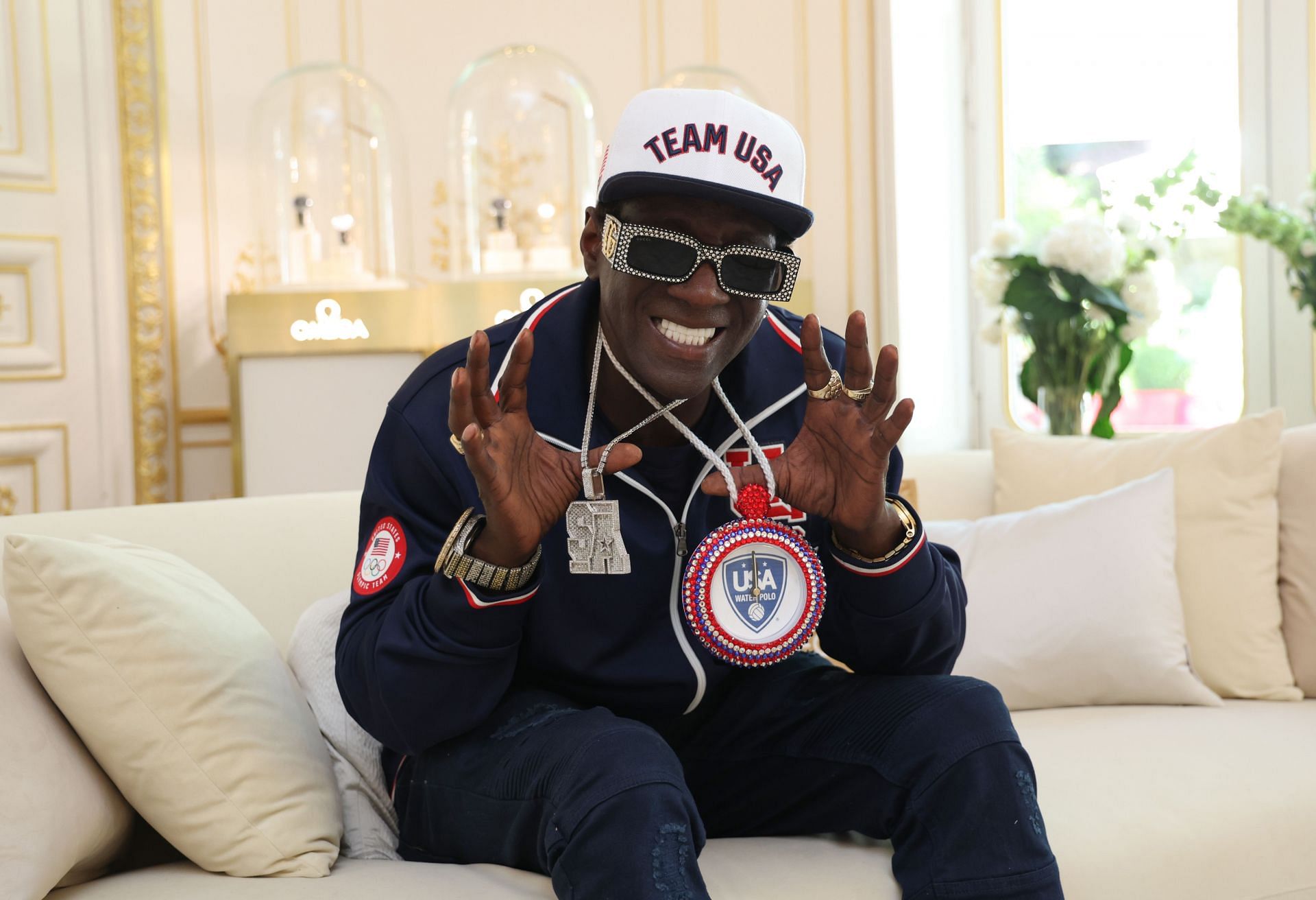 Flavor Flav at the OMEGA House Paris 2024 - Day 10 (Image via Getty)